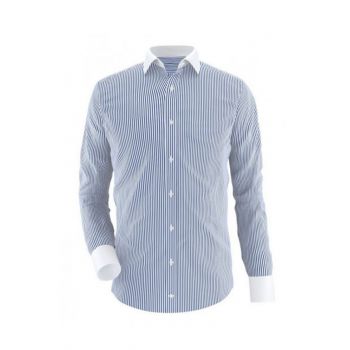 Blue Stripes With White Contrast Formal Shirt Code Stripper Blue Ea
